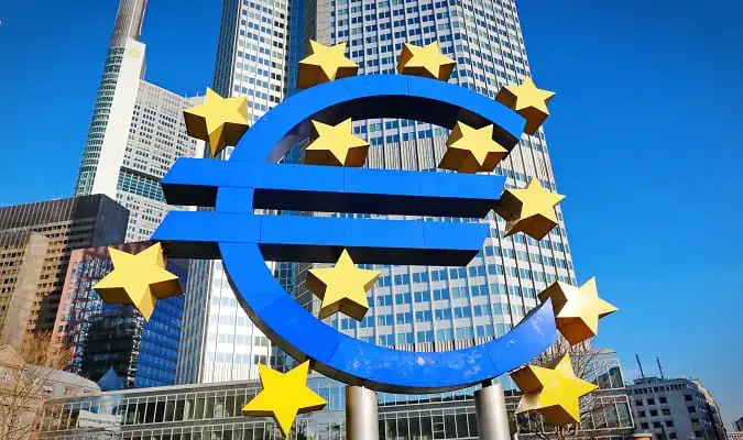 Escultura do Euro Frankfurt