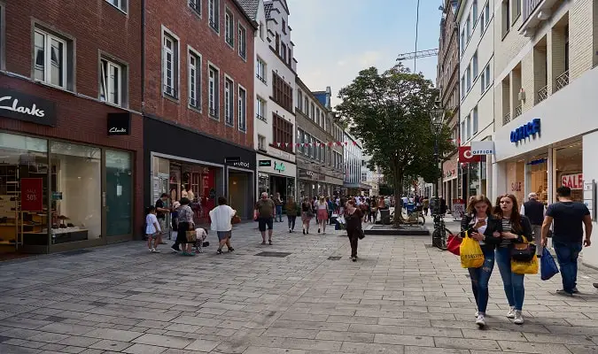 Rua de Compras em Düsseldorf