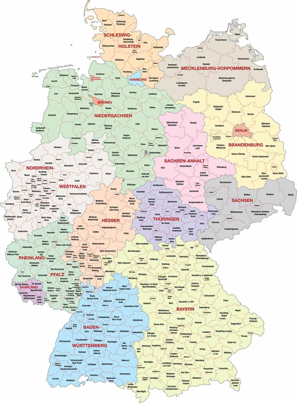 Mapa da Alemanha