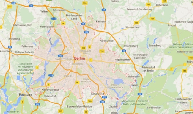 Mapa Berlim