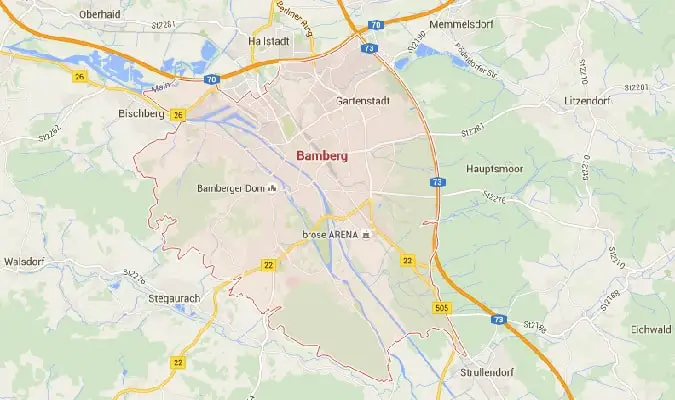 Mapa Bamberg