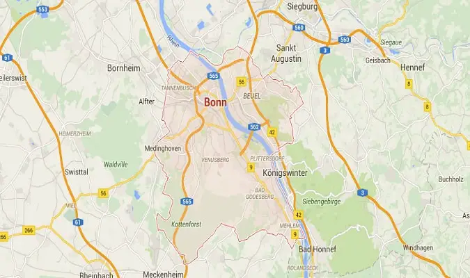 Mapa Bonn