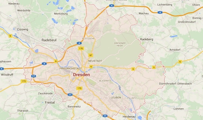 Mapa Dresden