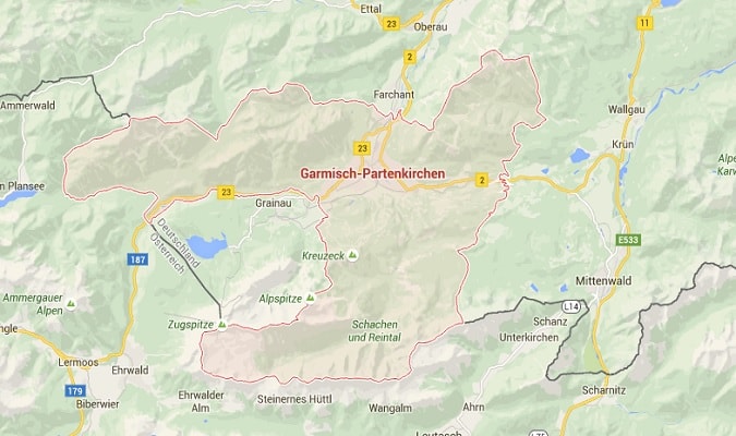Mapa Garmisch Partenkirchen