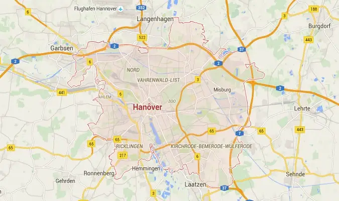 Mapa Hannover