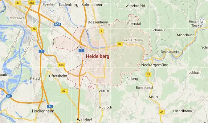 Mapa Heidelberg