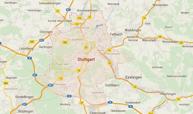 Mapa Stuttgart