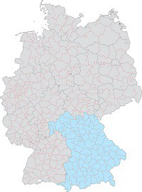 Mapa Baviera Pequeno