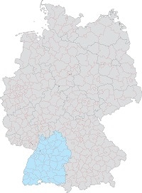 Baden-Württemberg Mapa