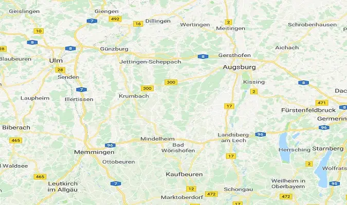 Rota Romântica Alemanha Mapa