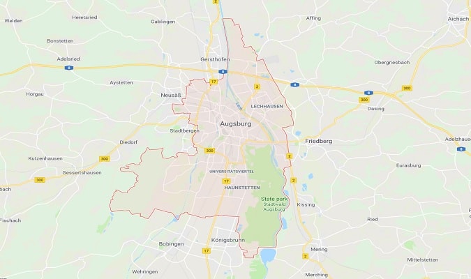 Mapa de Augsburg