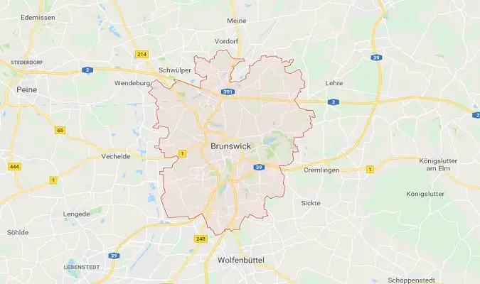 Mapa Braunschweig Atrações