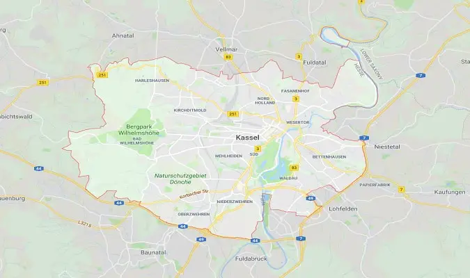 Mapa Kassel