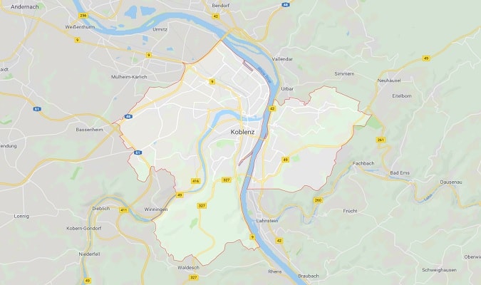 Mapa Koblenz