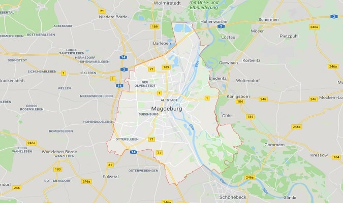 Mapa Magdeburgo