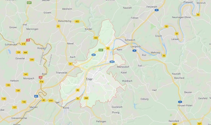 Mapa Trier Atrações