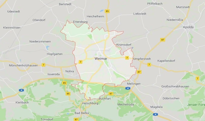 Mapa de Weimar