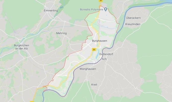 Mapa Burghausen Atrações