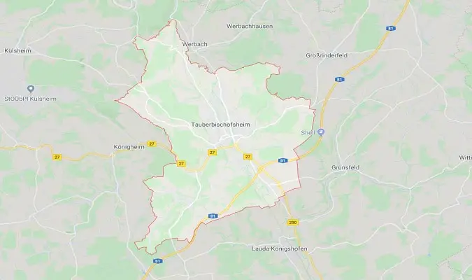 Mapa Tauberbischofsheim Atrações