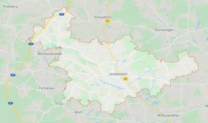 Mapa de Dinkelsbühl