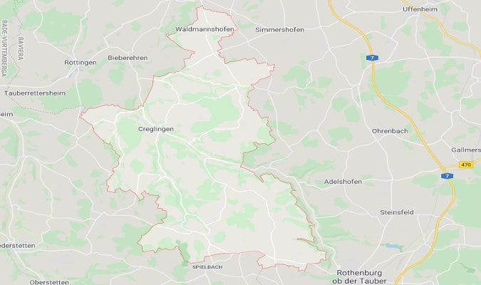 Mapa de Creglingen
