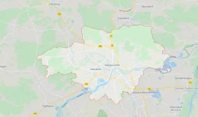 Mapa de Donauwörth