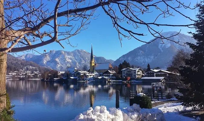 Foto do Lago Tegernsee no Inverno